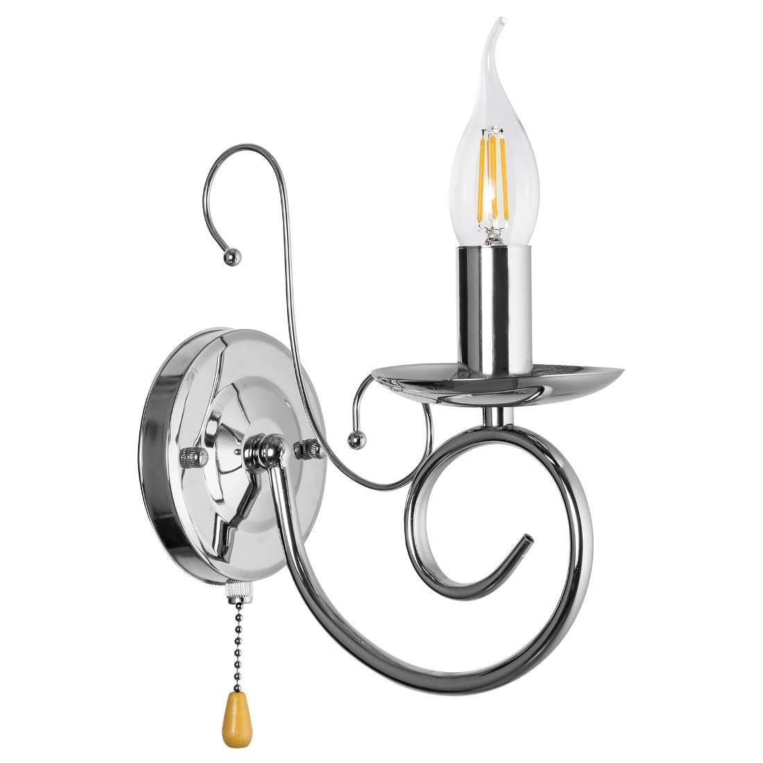 Maria Teresa Inne Kinkiet LAMPA ścienna VEN K-N 1541/1 CR metalowa OPRAWA pałacowa świecznikowa chrom VEN K-N 1541/1 CR