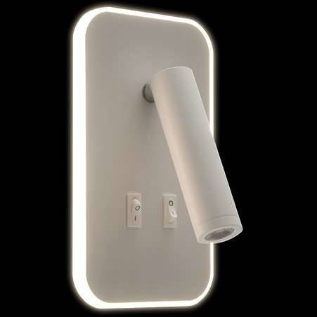 Ideus Kinkiet LAMPA ścienna OTELLO LED D 03723 metalowa OPRAWA tuba LED 6W 3000K + 3W 4000K regulowana biała 03723