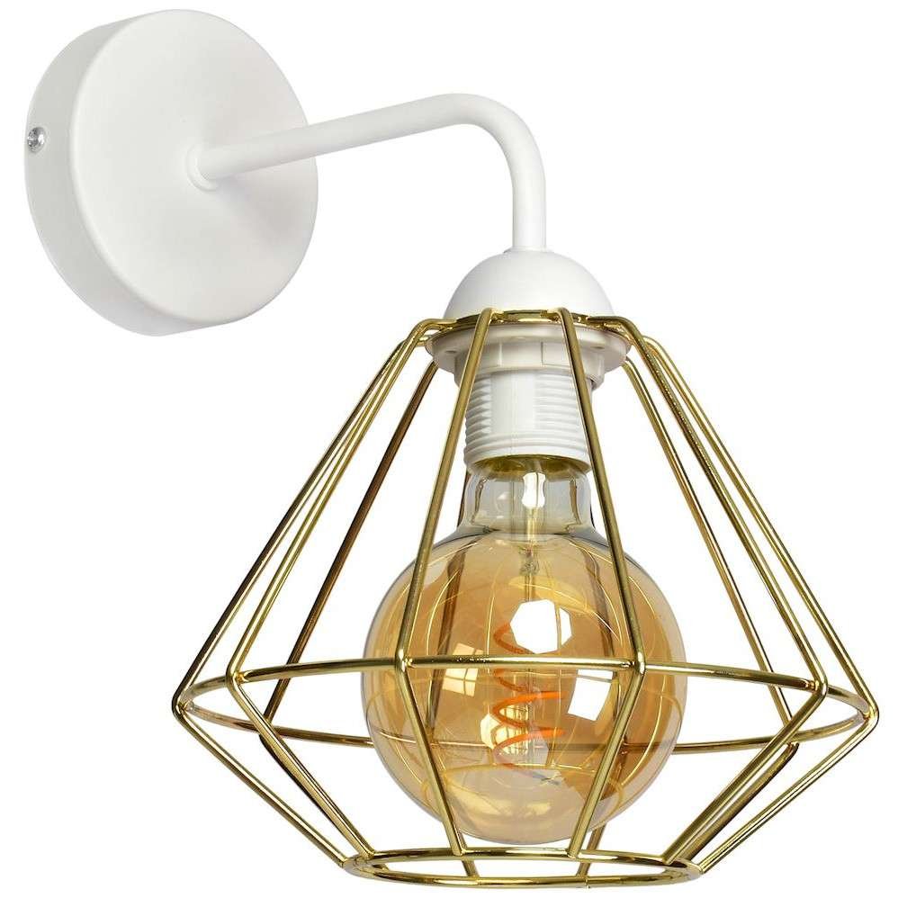 Milagro Kinkiet LUPO WHITE/GOLD 1xE27 MLP6265