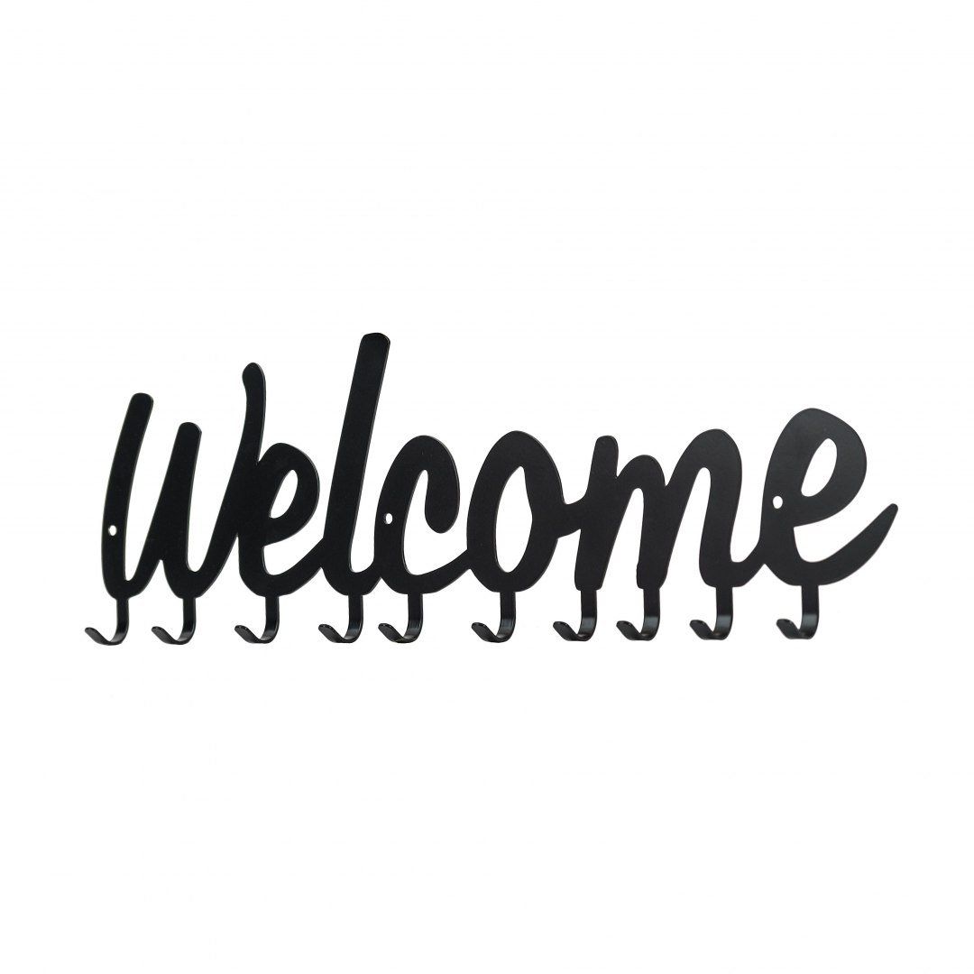 Furnigo Wieszak ścienny Welcome czarny F-Welcz