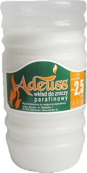 Adeuss Wkład do zniczy parafinowany 11cm 2,5 dnia ADEUSS