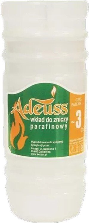 Adeuss Wkład do zniczy parafinowany 14cm 3 dni ADEUSS