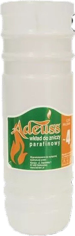 Adeuss Wkład do zniczy parafinowany 17,5cm 4 dni ADEUSS