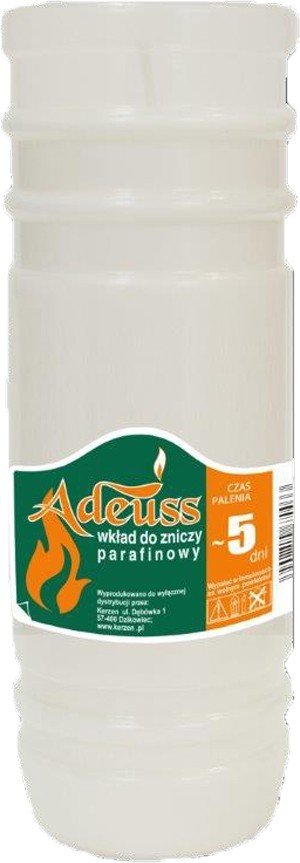 Adeuss Wkład do zniczy parafinowany 18cm 5 dni ADEUSS