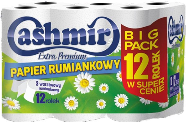Papier toaletowy CASHMIR 3W Rumiankowy 12szt. BIAŁY
