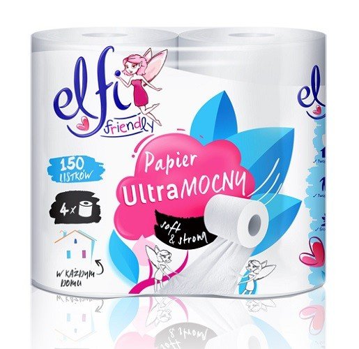 Papier toaletowy ELFI Friendly Ultra Mocny 2W 4szt. BIAŁY