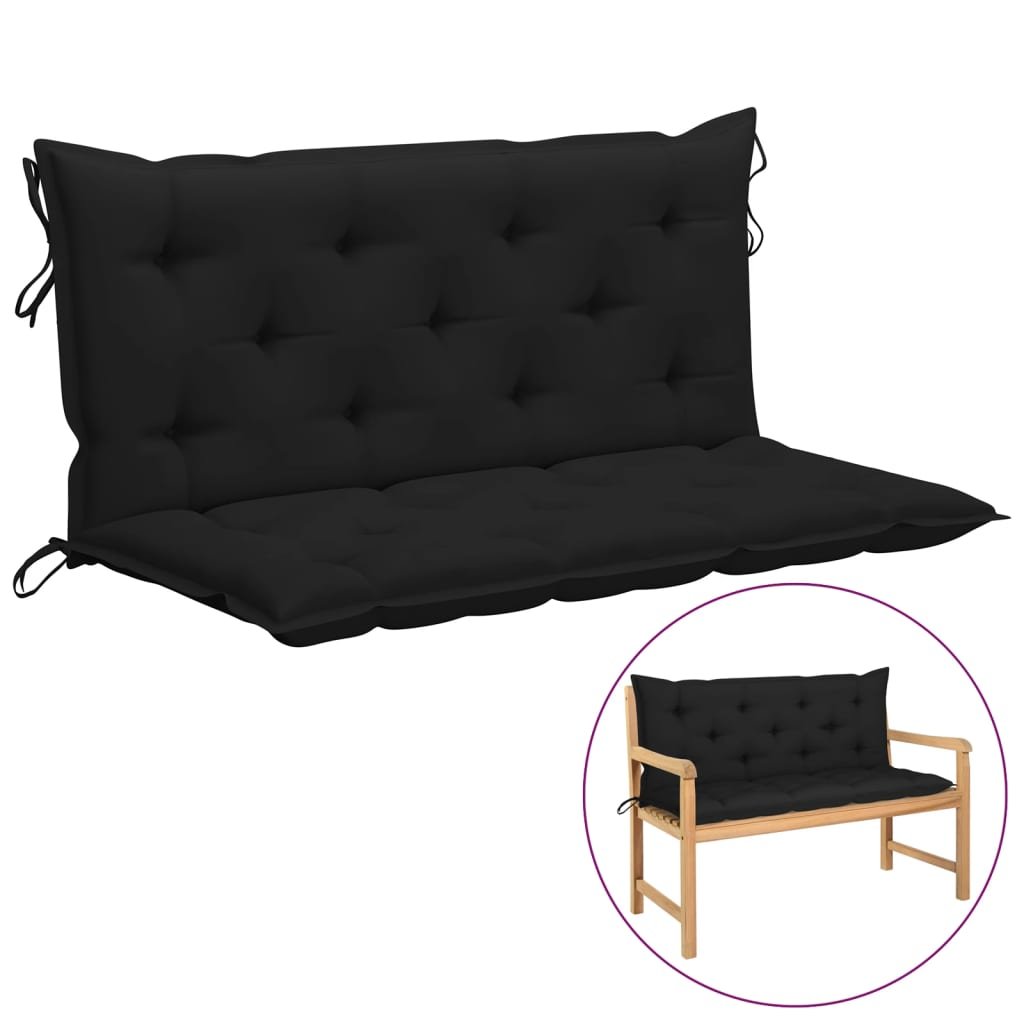 vidaXL Poduszka na huśtawkę czarna 120 cm tkanina 315011