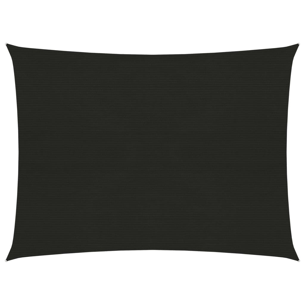 vidaXL Żagiel przeciwsłoneczny, 160 g/m, czarny, 2x3 m, HDPE vidaXL