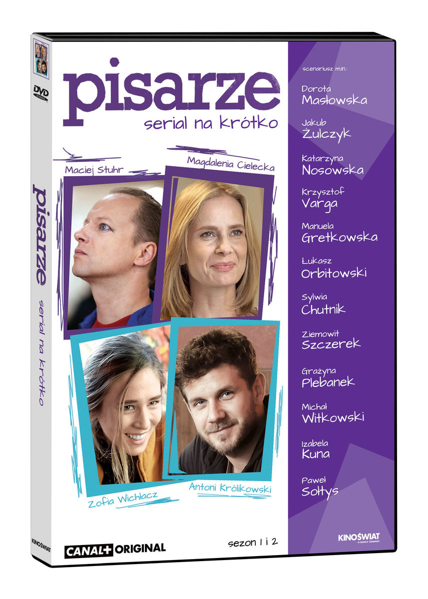 KINO ŚWIAT Pisarze. Serial na krótko. Sezon 1 i 2 DVD - Mikołaj Lizut, Paweł Maślona