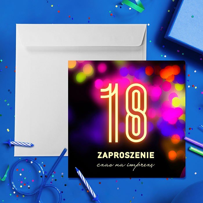 Forum Design Cards, Zaproszenia na 18 urodziny, 62726, 10 szt.