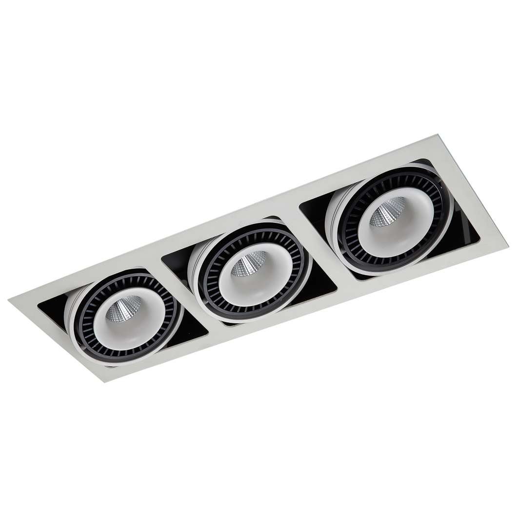 Italux Lampa wpuszczana Alesso GL7116-3/54W WH+BL
