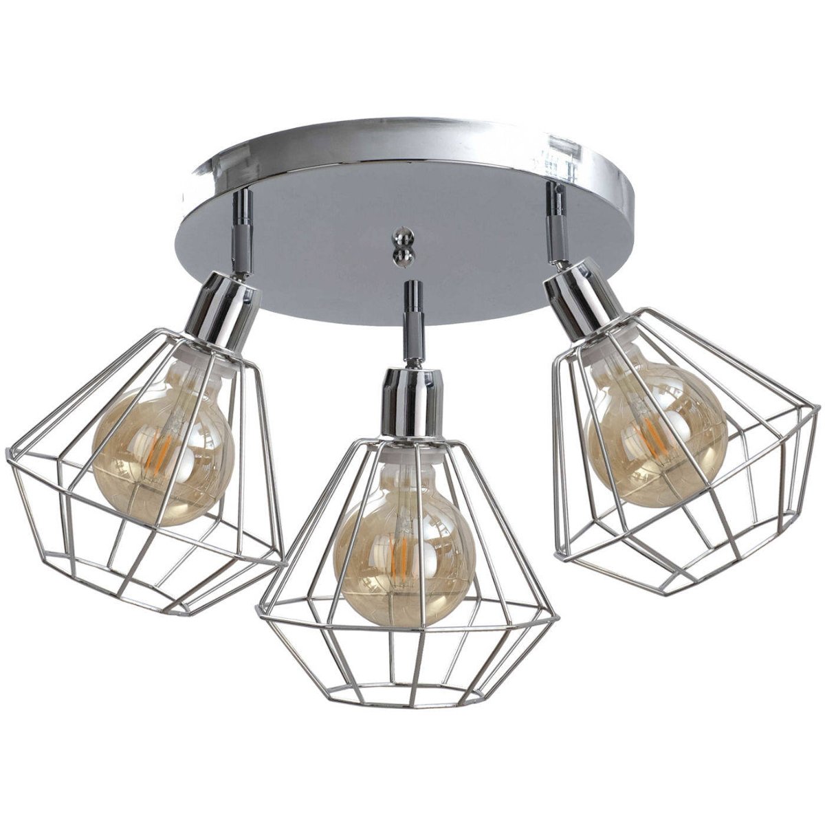 KET Loftowa LAMPA sufitowa  industrialna OPRAWA metalowa regulowana srebrny KET706