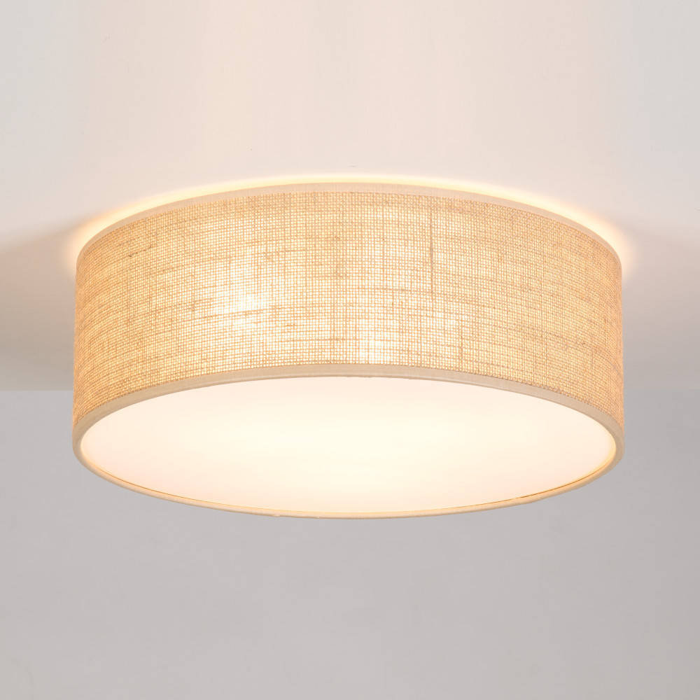 Britop Skandynawska LAMPA sufitowa JUTE 47923802 abażurowa OPRAWA plafon okrągły loft beżowy