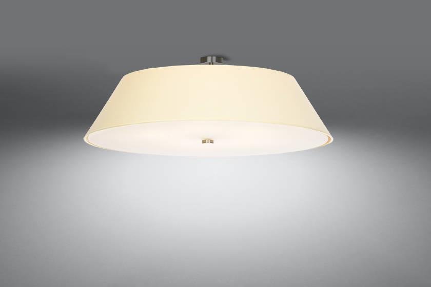 Sollux Lighting Abażurowa LAMPA plafon sufitowa OPRAWA okrągła materiałowa biała SL821