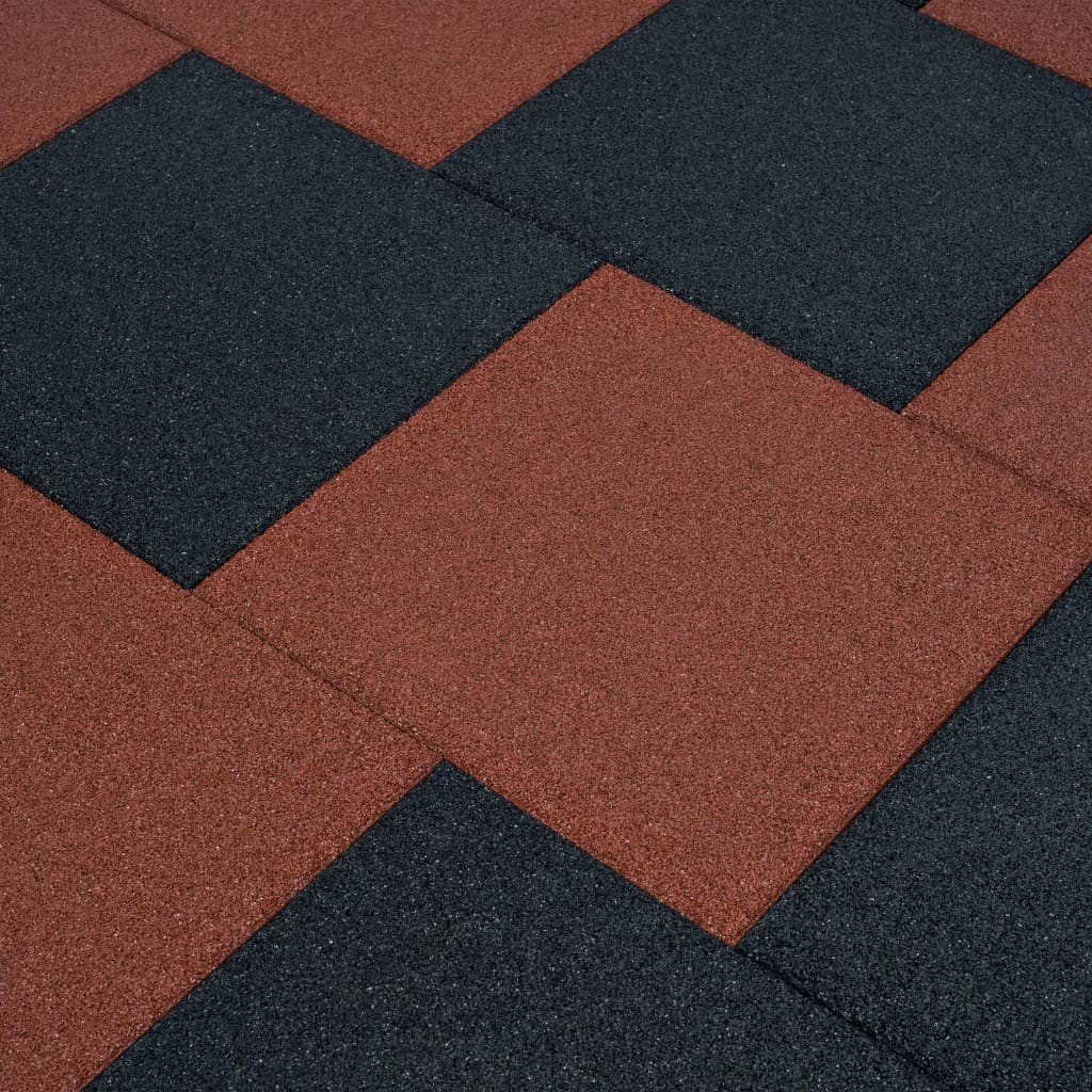 shumee Gumowe płyty 18 szt. 50 x 50 x 3 cm czerwone