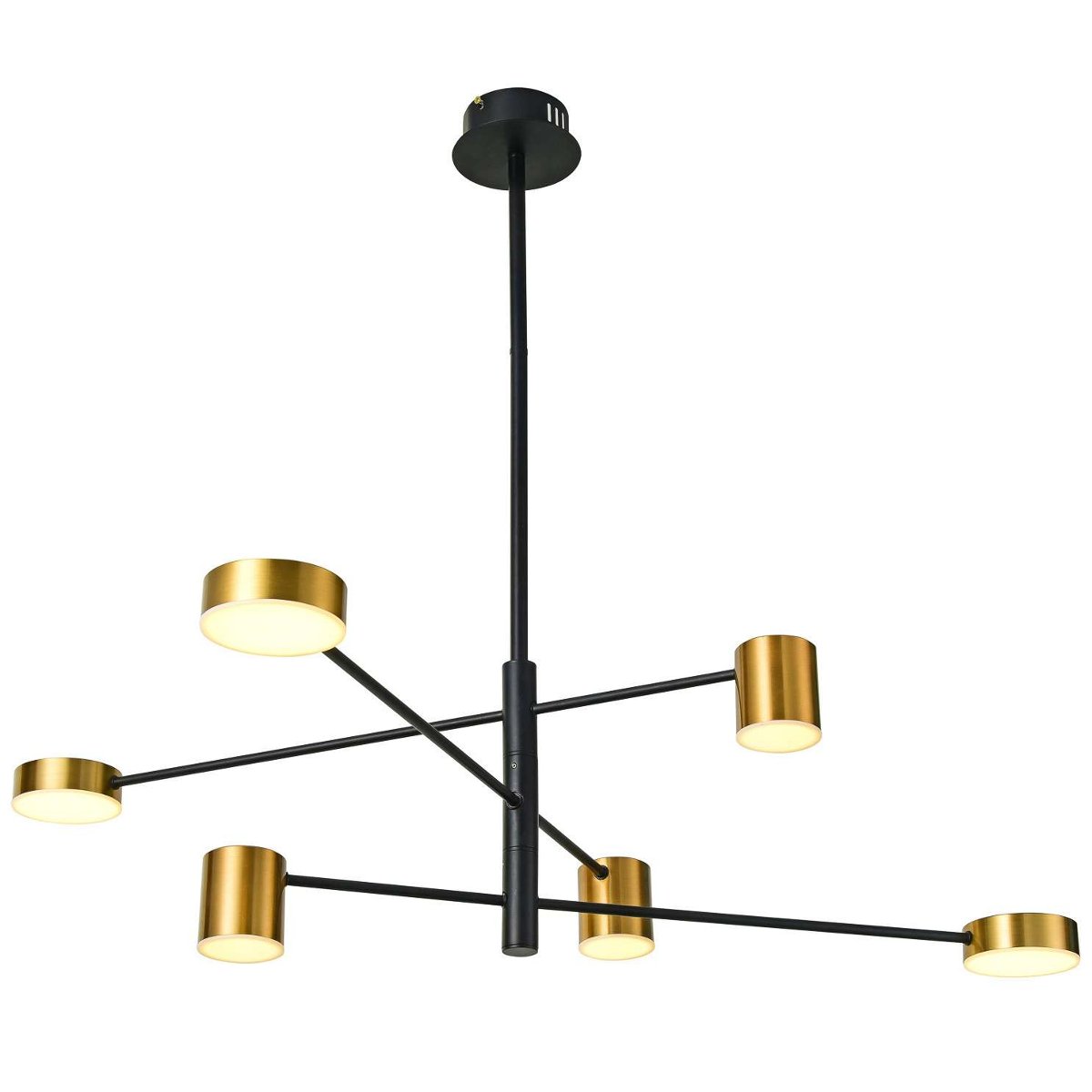 Italux Czarna Lampa Wisząca Remdal PND-16374-8-BK-GD-3K