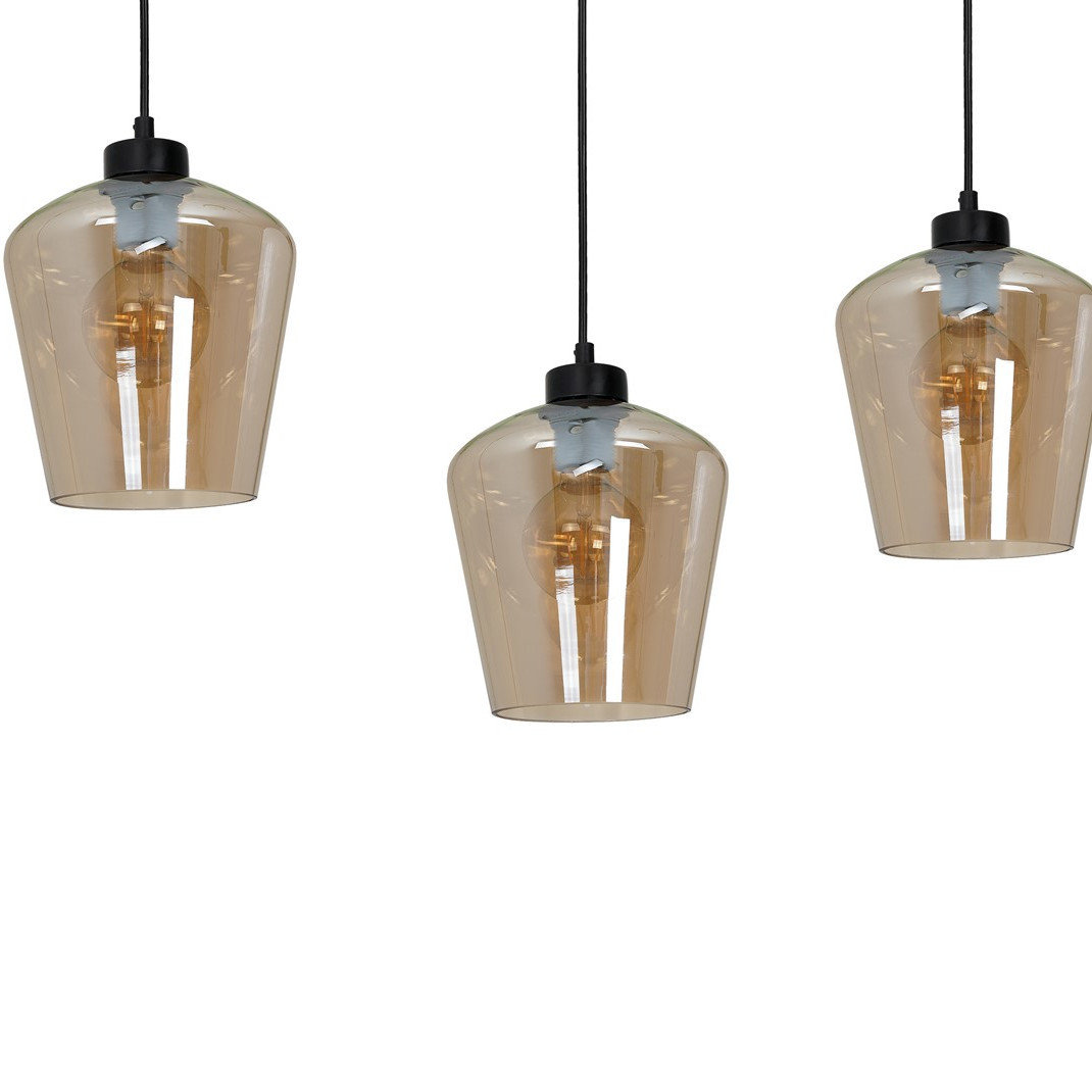 Milagro Lampa Wisząca Santiago Amber 3x E27 MLP6610