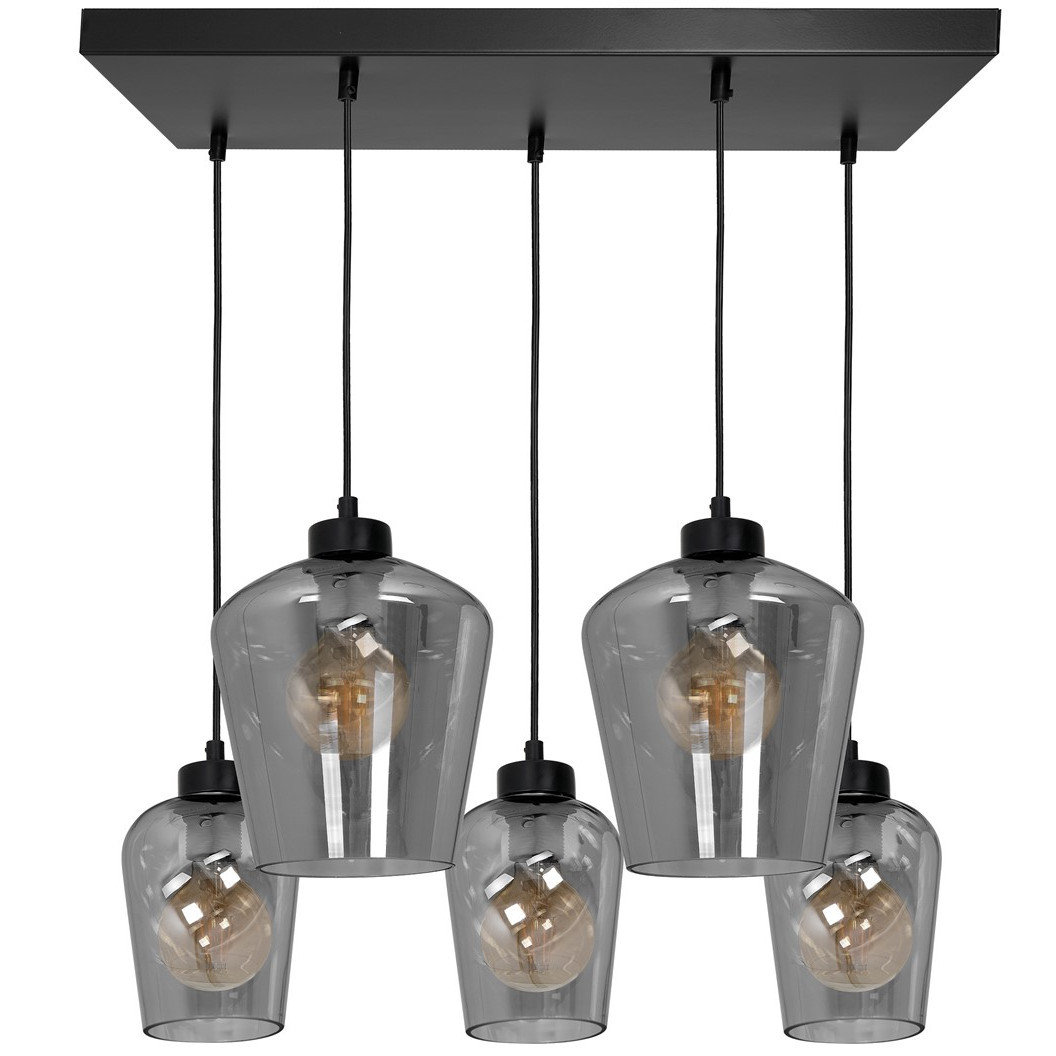 Milagro Lampa wisząca SANTIAGO SMOKED 5xE27 MLP6616