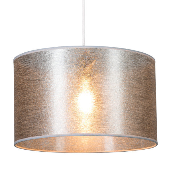Britop LAMPA wisząca NEVOA 154930104 abażurowa OPRAWA okrągły ZWIS loftowy srebrny