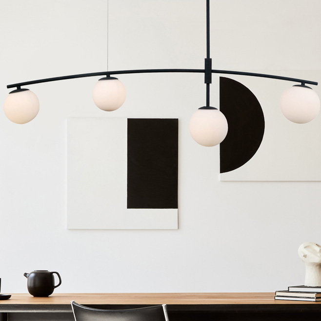 Italux Czarna Lampa Wisząca Senai G9 4-punktowa PND-31322-4A-SB