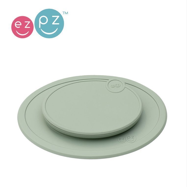 EZPZ Silikonowa pokrywka do małego talerzyka Mini Mat pastelowa zieleń