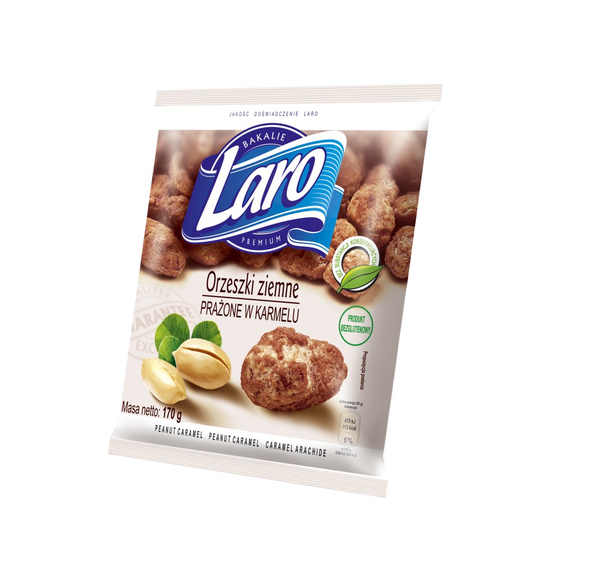 Laro, orzeszki ziemne prażone w karmelu, 170 g