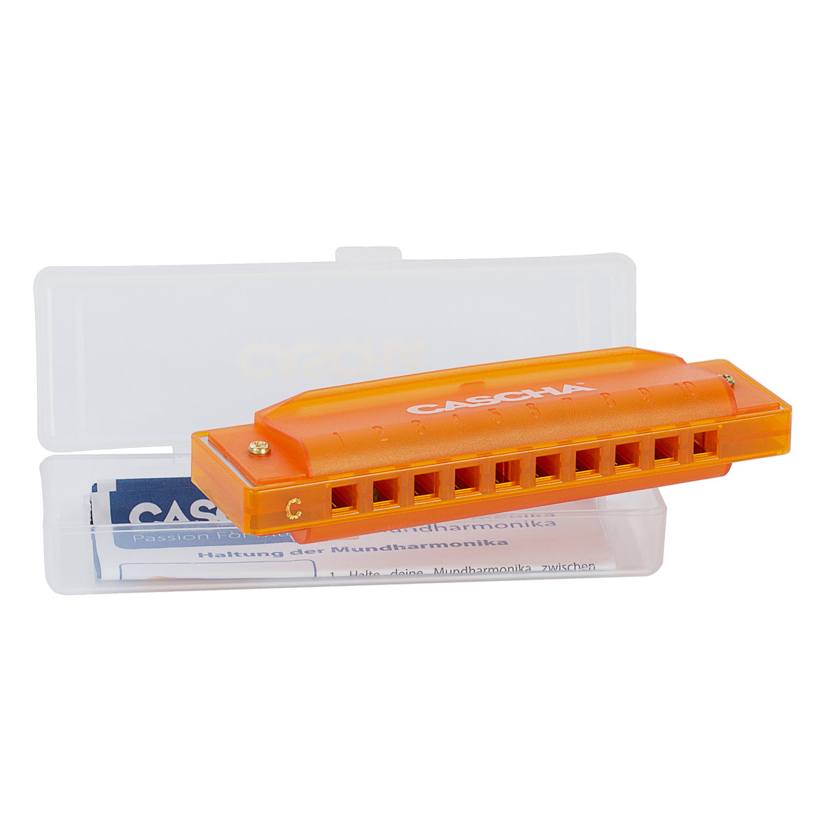 CASCHA Cascha Fun Blues Harmonica w kolorze C Dur Orange  Diatoniczna harmonijka ustna HH 2276