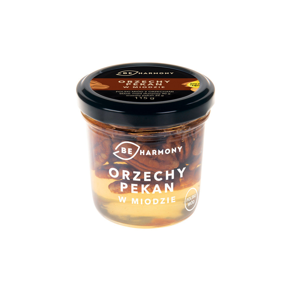 BeHarmony, orzechy pekan w miodzie akacjowym, 115 g