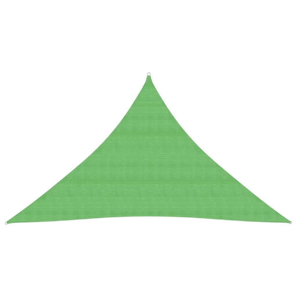 vidaXL Żagiel przeciwsłoneczny, 160 g/m, jasnozielony, 5x5x6 m, HDPE 311320