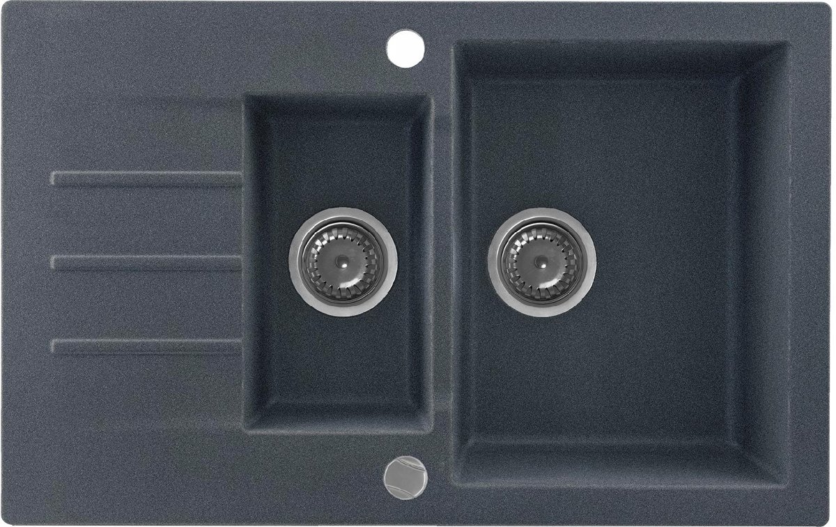 Zlewozmywak granitowy Kernau KGS A 6079 1,5B1D Graphite