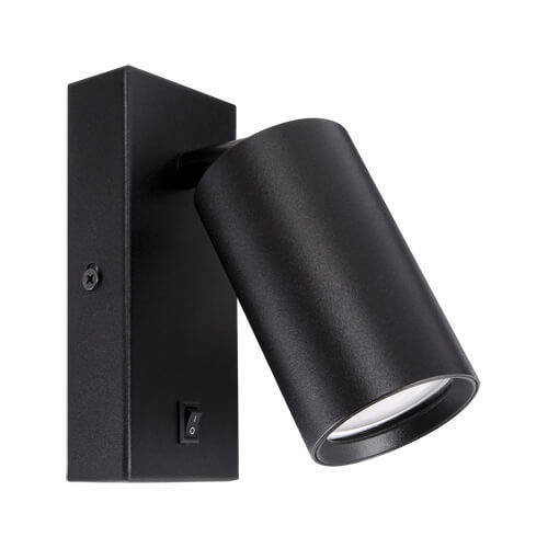 Ideus Kinkiet LAMPA ścienna DARIA WLL 03953 regulowana OPRAWA metalowa tuba loft czarna 03953