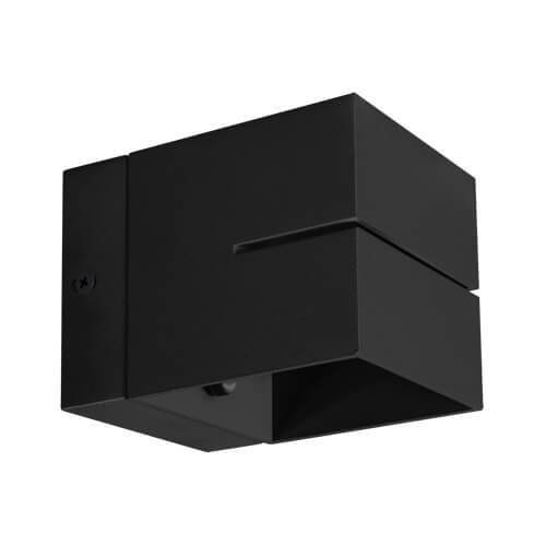 Ideus Ścienna LAMPA kinkiet ELTON 03957 kwadratowa OPRAWA metalowa kostka loft czarna 03957