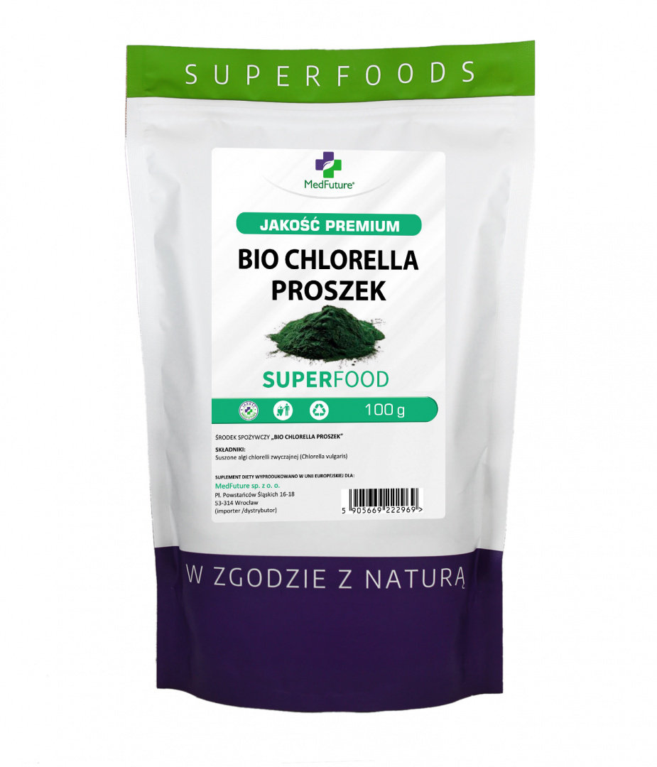 MEDFUTURE MedFuture SuperFood bio chlorella proszek 100 g