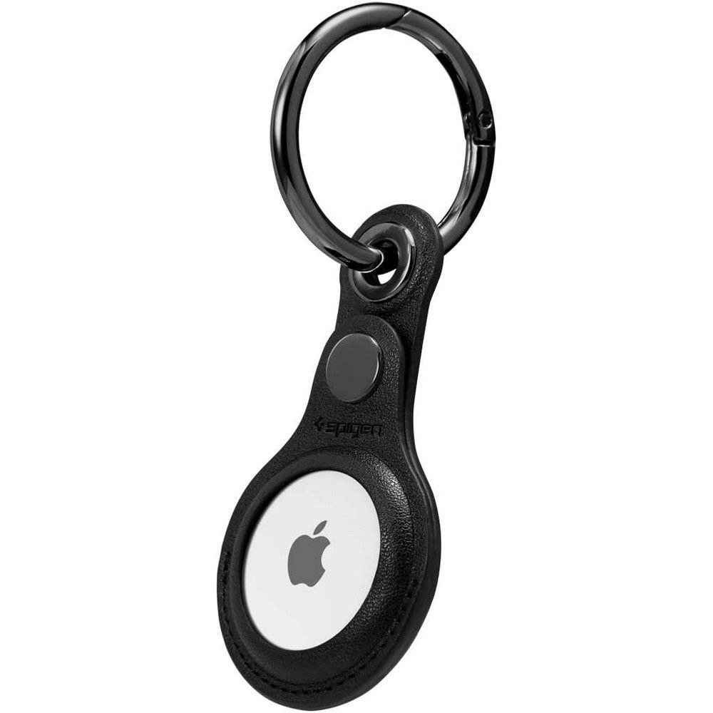 Spigen Etui Skórzane Brelok Valentinus do Apple Airtag Black