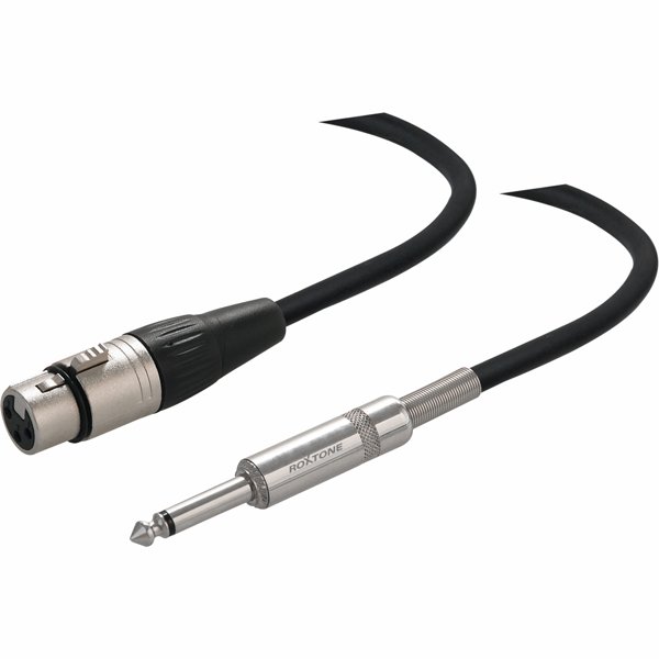 Kabel Jack 6.3mm Mono - XLR Żeński  1m