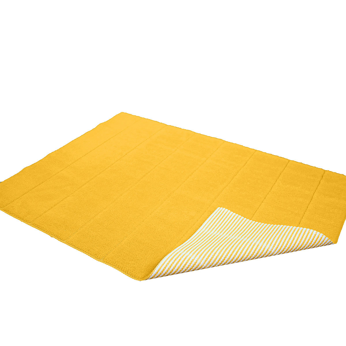 Dywanik łazienkowy antypoślizgowy żółty w prążki 50x70 cm