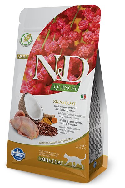 Farmina N&D Cat Quinoa Adult Skin&Coat quail, coconut 1,5 kg