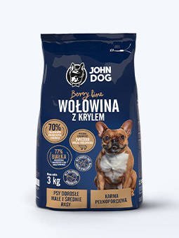 John Dog Berry Line średnie i duże rasy Wołowina i kryl 3kg