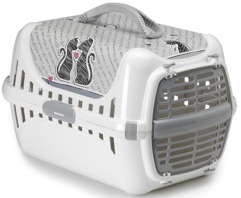 Yarro Transporter Trendy mały z plastikowymi drzwiami Zakochany Kot 30,5x50x33,5cm [Y2519-1163] ZH_07173
