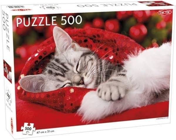 Tactic Puzzle 500 Animals: Christmas Kitten