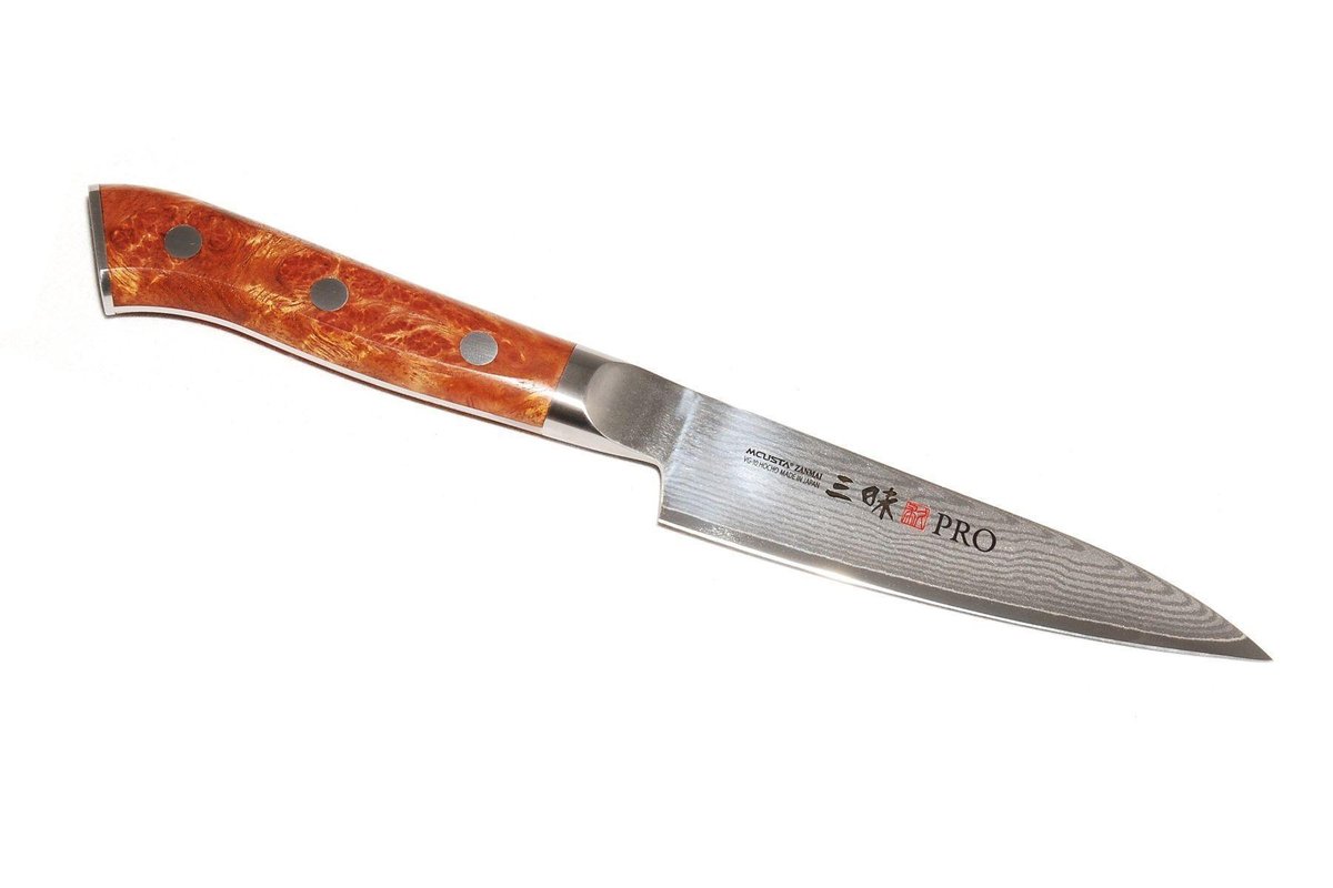 Japoński nóż kuchenny ze stali damasceńskiej PETTY 110 mm