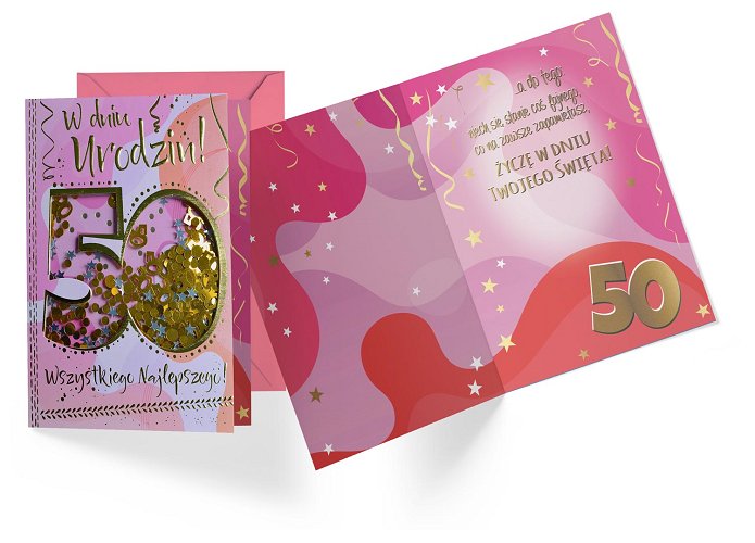 Kartka z okazji 50 urodzin KNF 38