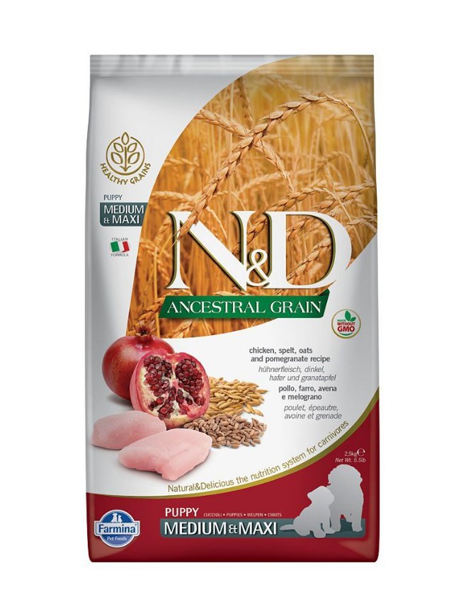 N&D dog LG PUPPY MEDIUM/MAXI CHICKEN/POMEGRANATE 2,5 kg