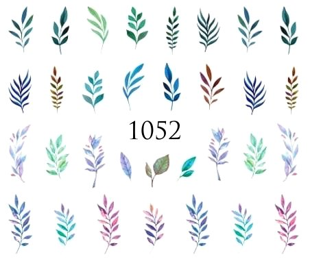 Naklejki wodne na paznokcie LIŚCIE - nr 1052