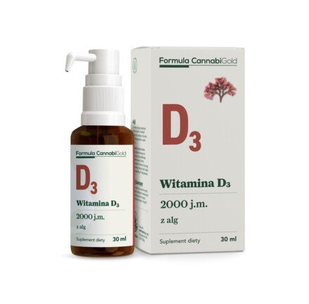 CANNABIGOLD CannabiGold Witamina D3 2000 z Alg Formuła 30ml ALL3933