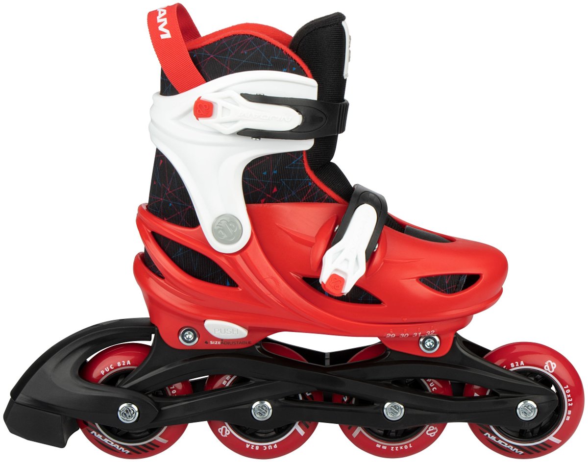 Nijdam Rolki regulowane dla dzieci Rad Racer N20AA07-RED-33-36