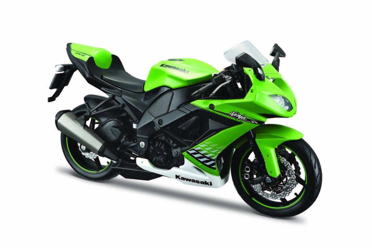 Maisto, 32709 KAWASAKI NINJA ZX-10R Z PODSTAWKĄ 1/12