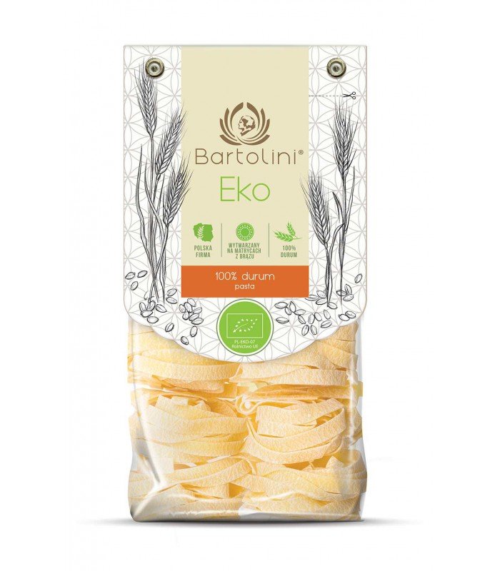 Bartolini Makaron 100% durum gniazda nr 3 białe,krajanka gruba BIO 250 g