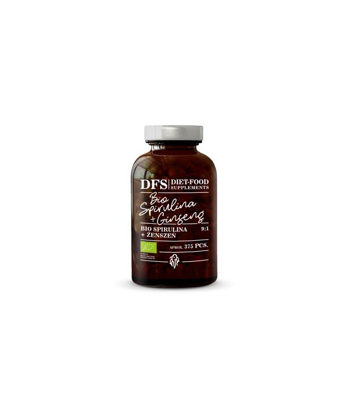 Diet-Food BIO SPIRULINA Z ŻEŃ SZENIEM - TABLETKI 375 szt. 5906395147779
