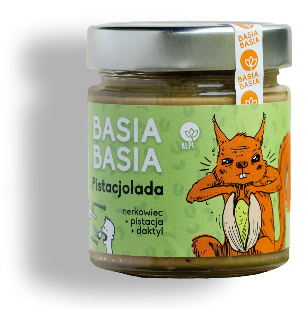 Basia Basia Pistacjolada - krem na bazie nerkowców z pistacjami i daktylami w proszku 195 g